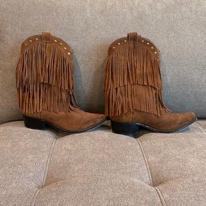 Smoky Mountain Girls Fringe Boots - Size 5